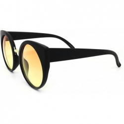 Oversized 3317 Oversize Soft Matte Finish Funky Fashion Candy Flat Tint Cats Eye Sunglasses - Matte Finish - C6185KLD3DW $15.01