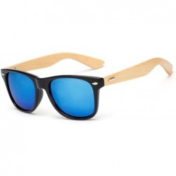 Square Wood Sunglasses Men Women Square Bamboo Mirror Sun Glasses Retro De Sol MasculinoHandmade - Kp1501 C13 - CB199CNLKNQ $...