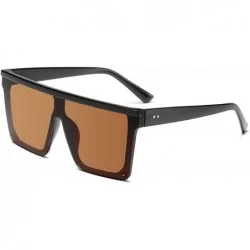 Square Oversized Sunglasses for Women Men Square Retro Mirror Sun Glasses - C31962022H9 $22.64