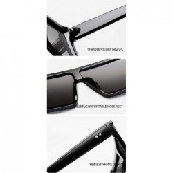 Square Oversized Sunglasses for Women Men Square Retro Mirror Sun Glasses - C31962022H9 $12.09