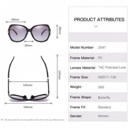 Aviator Women's sunglasses European and American RETRO SUNGLASSES polarizing sunglasses - D - C918QQC996L $27.80
