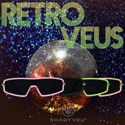 Square Slim Retro 80s Neon Colorful Rave Shades Translucent Clear Frame Flat Lens Women's Sunglasses - Pink - CR18Y6O9IAC $11.11