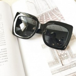Semi-rimless Oversized Sunglasses Clearance Gradient - A - CL18DOXSNRA $12.31