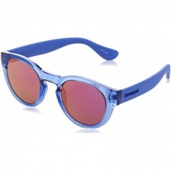 Round Trancoso/M Unisex Round Sunglasses- 49mm - Blu Bluet - C1111L1542D $83.67