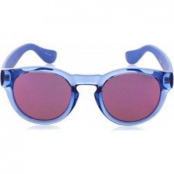 Round Trancoso/M Unisex Round Sunglasses- 49mm - Blu Bluet - C1111L1542D $52.84