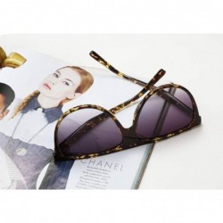 Oversized Vintage Large Square Pilot Women Sunglasses Oversized Square Thin Plastic Frame B2499 - Leopard - CZ18SW2RS2L $11.02