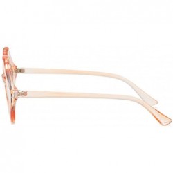 Square Fashion Lips Frame Oversized Plastic Lenses Sunglasses for Women UV400 - Pink Yellow - CJ18NLS36YK $8.87