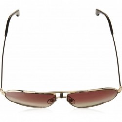 Sport Bound Aviator Sunglasses - Black Gold/Brown Gradient - CO17XHU3QUL $54.19