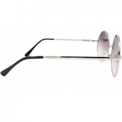 Round Retro Hippie Round Lennon style Color lens IL1014 - Silver/ Grey Pink - CN18L7U8G07 $15.48