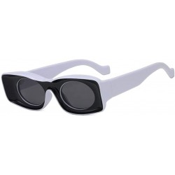 Square Unisex Rectangle Sunglasses Glasses Catwalk - C1 - C6197ZOK7QW $9.81