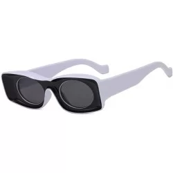 Square Unisex Rectangle Sunglasses Glasses Catwalk - C1 - C6197ZOK7QW $18.86