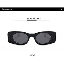 Square Unisex Rectangle Sunglasses Glasses Catwalk - C1 - C6197ZOK7QW $9.81