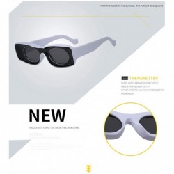 Square Unisex Rectangle Sunglasses Glasses Catwalk - C1 - C6197ZOK7QW $9.81