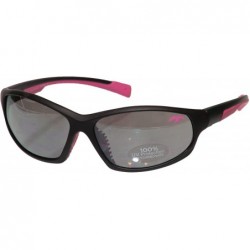 Sport DC-SGP Ladies Frame Sunglasses with Pink Accents - Matte Black - CK11KT8UGBD $9.64