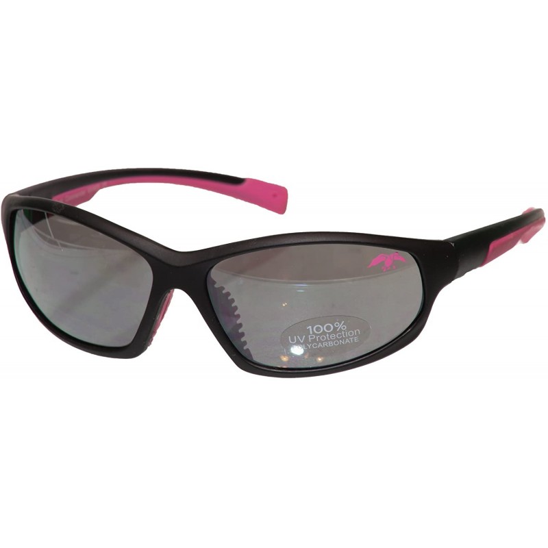 Sport DC-SGP Ladies Frame Sunglasses with Pink Accents - Matte Black - CK11KT8UGBD $9.64