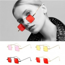 Semi-rimless Polarized Sunglasses - Unisex Lightweight Shades Square Mirror Sun Glasses for Women/Men - A - CR18OM5AE67 $9.95