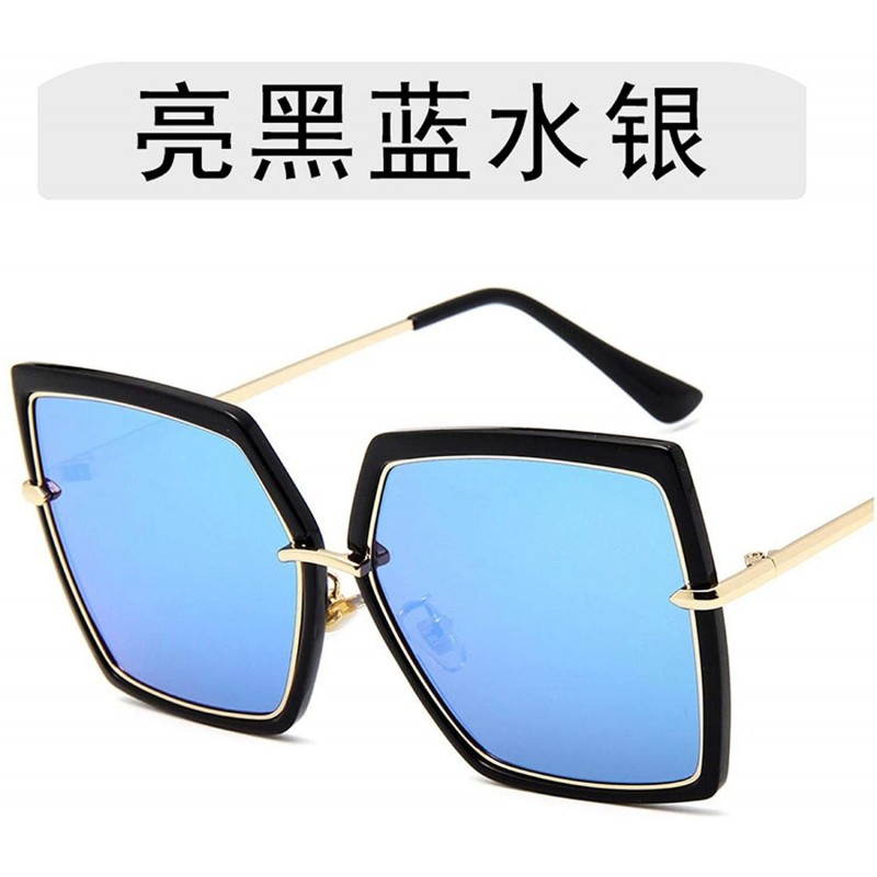 Goggle New Fashion Dazzle Ladies Big Square Sunglasses Men Women Retro Female Eye Yellow Red Vintage Tiny Sun Glasses - C9198...