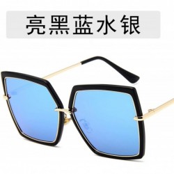 Goggle New Fashion Dazzle Ladies Big Square Sunglasses Men Women Retro Female Eye Yellow Red Vintage Tiny Sun Glasses - C9198...