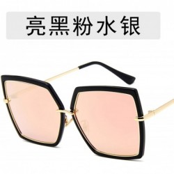 Goggle New Fashion Dazzle Ladies Big Square Sunglasses Men Women Retro Female Eye Yellow Red Vintage Tiny Sun Glasses - C9198...