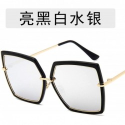 Goggle New Fashion Dazzle Ladies Big Square Sunglasses Men Women Retro Female Eye Yellow Red Vintage Tiny Sun Glasses - C9198...