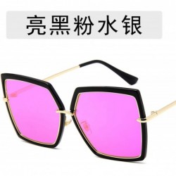 Goggle New Fashion Dazzle Ladies Big Square Sunglasses Men Women Retro Female Eye Yellow Red Vintage Tiny Sun Glasses - C9198...