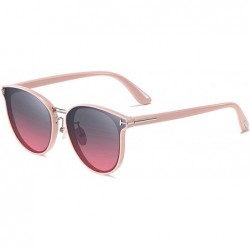 Oversized Polarized Oversized Sunglasses for Women-Round Classic Fashion UV400 Protection 8053 - Pink - C4195NI3SHH $7.18