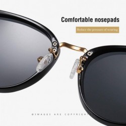 Oversized Polarized Oversized Sunglasses for Women-Round Classic Fashion UV400 Protection 8053 - Pink - C4195NI3SHH $7.18