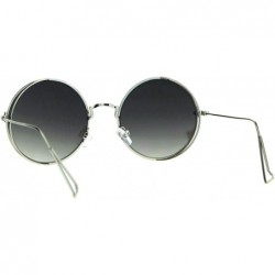 Round Womens Round Sunglasses Light Metal Circle Frame Mirror Lens UV 400 - Silver (Silver Mirror) - CE189QSDZR0 $9.90