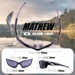 Rectangular Mathew Polarized Sports Sunglasses for Men Women Fishing Running Hiking Running Cycling - CV18O4NTR4M $20.76