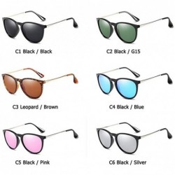 Round sunglasses for women Men Metal Round Shades Male Sun Glasses Women - C3-leopard - CE18WZUQ5NL $27.11