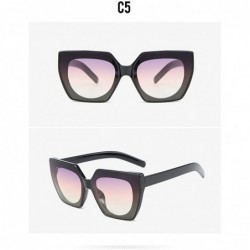 Square Fashion Square Large Frame Sunglasses for Men and Women Personalized Street Shot 2140 - Blackpink - CG18AN33ZXL $19.50