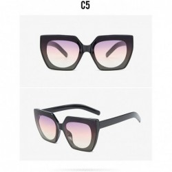 Square Fashion Square Large Frame Sunglasses for Men and Women Personalized Street Shot 2140 - Blackpink - CG18AN33ZXL $10.21