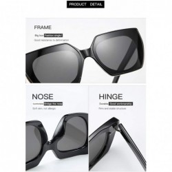 Square Fashion Square Large Frame Sunglasses for Men and Women Personalized Street Shot 2140 - Blackpink - CG18AN33ZXL $10.21