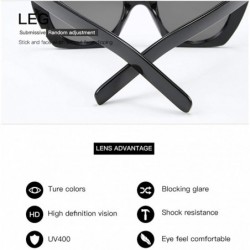 Square Fashion Square Large Frame Sunglasses for Men and Women Personalized Street Shot 2140 - Blackpink - CG18AN33ZXL $10.21