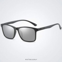 Rectangular Unisex Retro Sunglasses Polarized Lens Vintage Sun Glasses For Man Polarizing Driving Eyeglasses UV400 (E) - E - ...