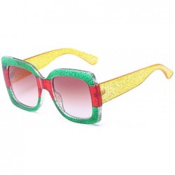 Square Oversized Square Sunglasses Women Multi Tinted Frame Fashion Eyewear - C6 - CK18CQIN7I0 $19.40
