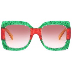 Square Oversized Square Sunglasses Women Multi Tinted Frame Fashion Eyewear - C6 - CK18CQIN7I0 $12.00