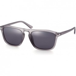 Oversized Vintage Square Polarized Sunglasses For Men Oversized UV400 Protection - Grey - CW18XQCTIX9 $34.62