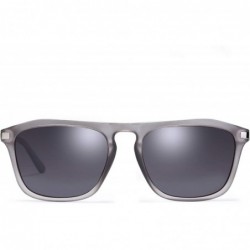 Oversized Vintage Square Polarized Sunglasses For Men Oversized UV400 Protection - Grey - CW18XQCTIX9 $18.88