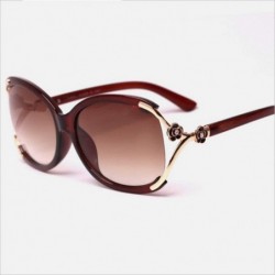 Oversized Yaozb Sunglasses Fashion Lady Hollow Glasses Camellia Sunshade Mirror Trendy Sunglasses (Color C) - C - C1199EX7LMW...