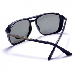 Round Polarized Sunglasses For Men Square Frame Unisex Outdoor Sports Goggle Classic K0623 - Matte-blue&blue - C618SRZ09NY $1...
