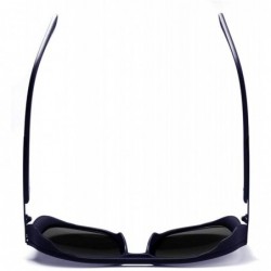 Round Polarized Sunglasses For Men Square Frame Unisex Outdoor Sports Goggle Classic K0623 - Matte-blue&blue - C618SRZ09NY $1...