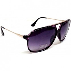 Aviator Gradient Purple & Gold Mobster Aviator Sunglasses Dark Lenses - CP11UOJ86LJ $21.72