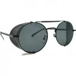Round Good Omens Steampunk Style Round Vintage Polarized Sunglasses Retro Eyewear Protection Matel Frame - C7195WLX4M3 $23.44