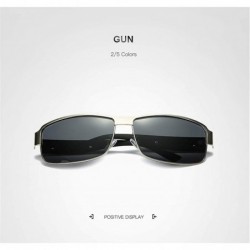 Rectangular Men Women Trendy Polarized Vintage Retro Sunglasses with Rectangular Frame for Sport Driving - CF18YYTIYUS $12.68