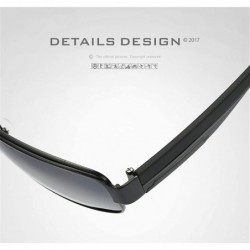 Rectangular Men Women Trendy Polarized Vintage Retro Sunglasses with Rectangular Frame for Sport Driving - CF18YYTIYUS $12.68