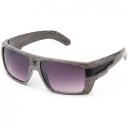 Wrap Men's Retro Sunglasses - Grey - CK118AK4HXJ $18.14