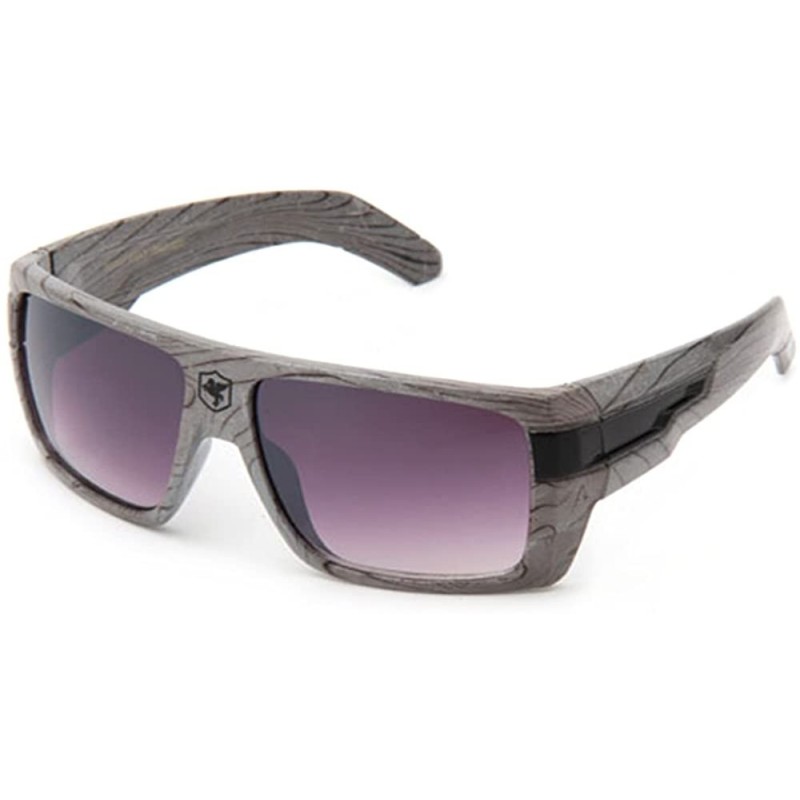 Wrap Men's Retro Sunglasses - Grey - CK118AK4HXJ $9.68