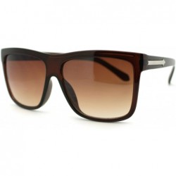 Oversized Oversized Square Sunglasses Stylish Modern Arrow Design Unisex - Brown - C51856M322T $9.61