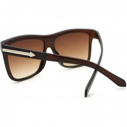 Oversized Oversized Square Sunglasses Stylish Modern Arrow Design Unisex - Brown - C51856M322T $9.61